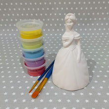 Load image into Gallery viewer, Ready to paint pottery - medium traditional princess figure