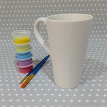 Load image into Gallery viewer, Ready to paint pottery - Tall Latte Mug