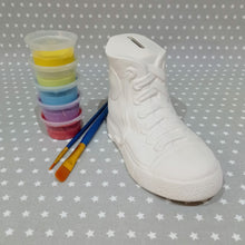 Load image into Gallery viewer, Ready to paint pottery - Basketball boot Money Box
