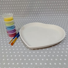 Load image into Gallery viewer, Ready to paint pottery - Deep Heart Shaped Plate £22.00