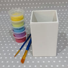 Load image into Gallery viewer, Ready to paint pottery - Square Pen Pot