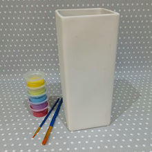 Load image into Gallery viewer, Ready to paint pottery - Tall Square Vase