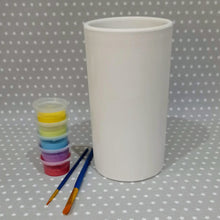 Load image into Gallery viewer, Ready to paint pottery - Tall Cylinder vase/Wine Cooler