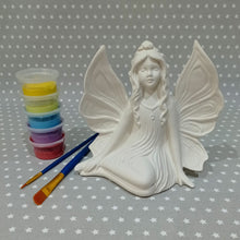 Load image into Gallery viewer, Ready to paint pottery - Large Side Sitting Fairy Figure