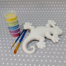 Load image into Gallery viewer, Ready to paint pottery - Gecko Wall Plaque
