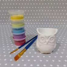 Load image into Gallery viewer, Ready to paint pottery - Owl Egg Cup
