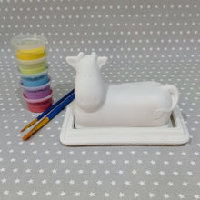 Load image into Gallery viewer, Ready to paint pottery - Cow Butter Dish
