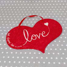 Load image into Gallery viewer, Wide Heart Plaque with Beads