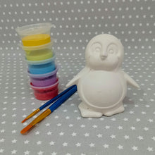 Load image into Gallery viewer, Ready to paint pottery - medium penguin figure