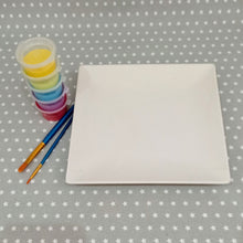 Load image into Gallery viewer, Ready to paint pottery - Square Plate