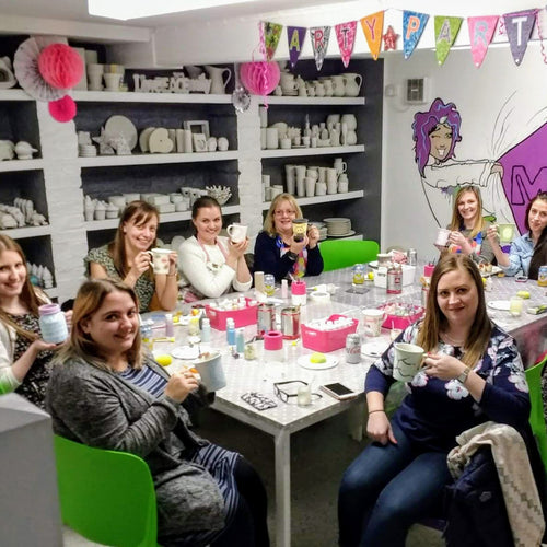 An adult celebration in our bright, colourful party room at Create It.
