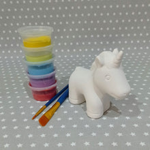 Load image into Gallery viewer, Ready to paint pottery - small unicorn figure
