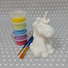 Load image into Gallery viewer, Ready to paint pottery - medium unicorn figure
