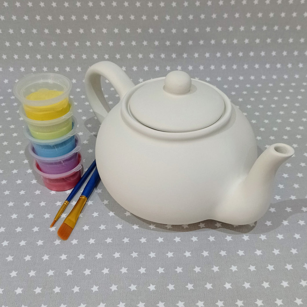 Ready to paint pottery - Classic Teapot