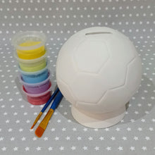Load image into Gallery viewer, Ready to paint pottery - Football Money Box
