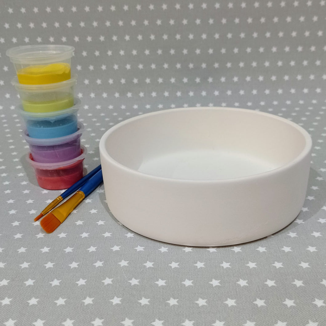 Ready to paint pottery - Straight Sided Pet Bowl
