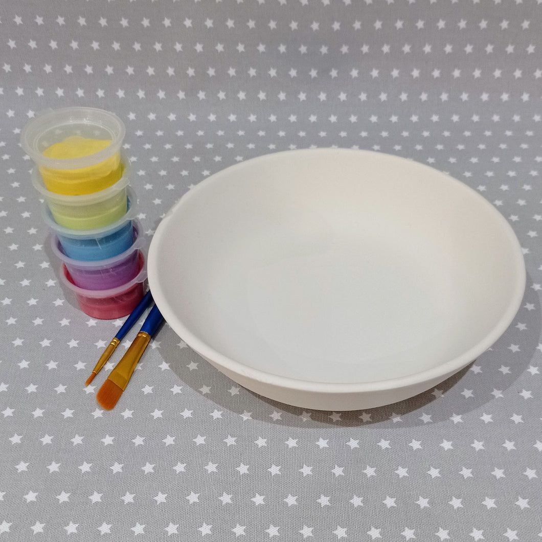 Ready to paint pottery - Coupe Pasta Bowl