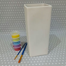 Load image into Gallery viewer, Ready to paint pottery - Tall Square Vase
