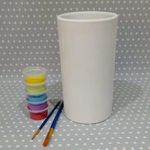 Load image into Gallery viewer, Ready to paint pottery - Tall Cylinder vase/Wine Cooler
