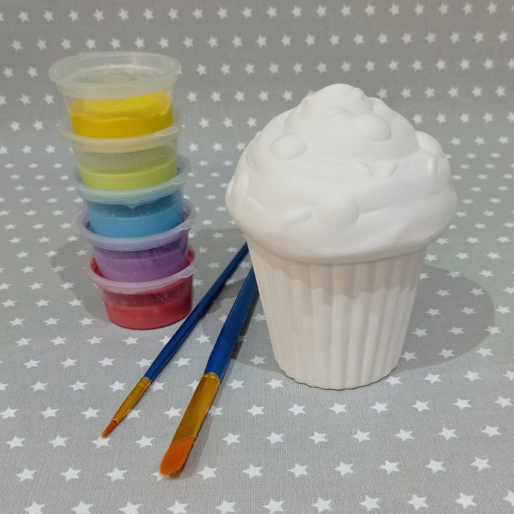 Ready to paint pottery - Cupcake Trinket Box