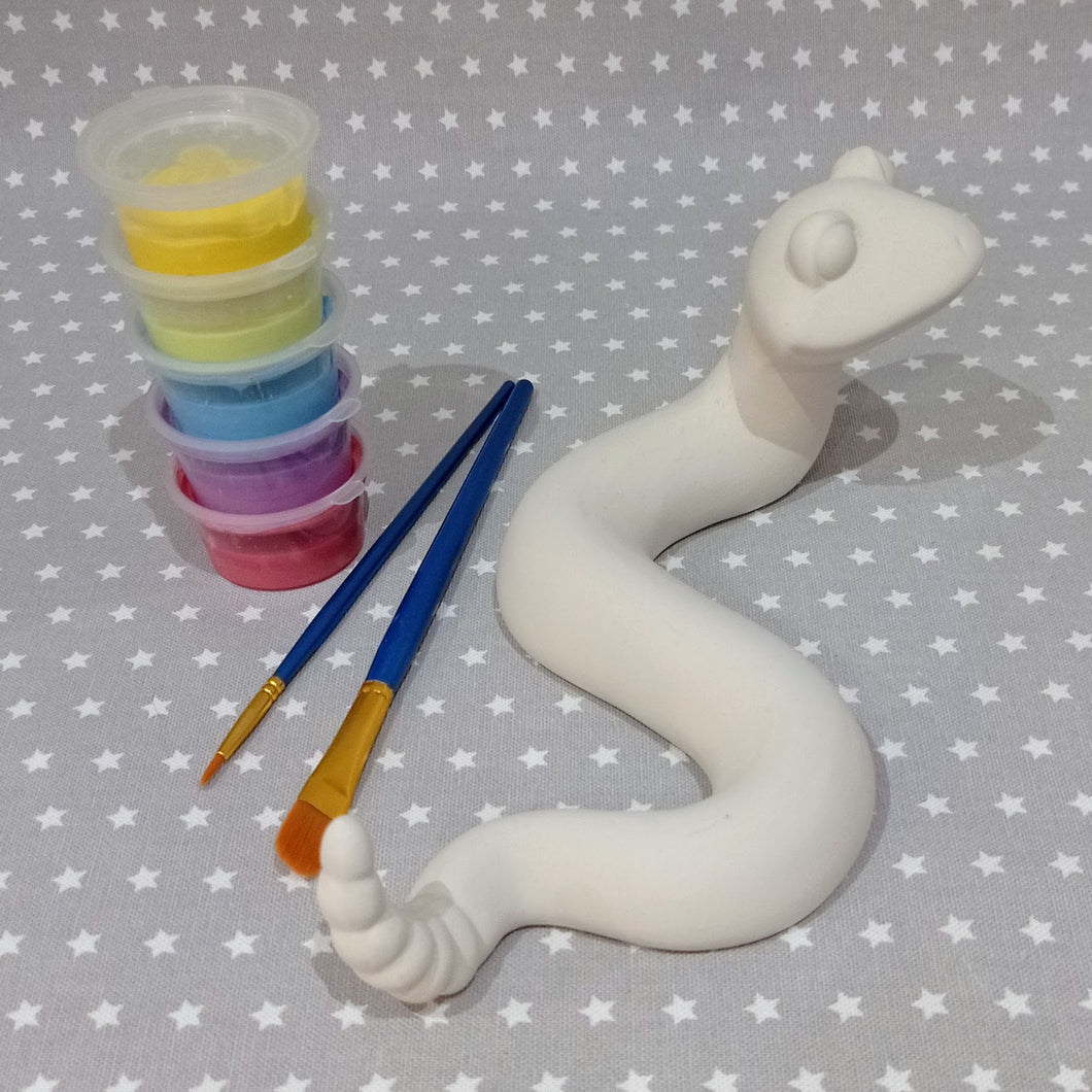 Ready to paint pottery - Snake Figure