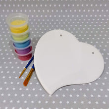 Load image into Gallery viewer, Ready to paint pottery - Curved Heart Plaque
