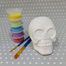 Load image into Gallery viewer, Ready to paint pottery - Sugar Skull Figure
