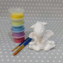 Load image into Gallery viewer, Ready to paint pottery - small dragon figure
