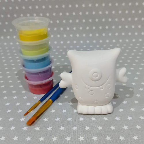 Ready to paint pottery - small cyclops figure