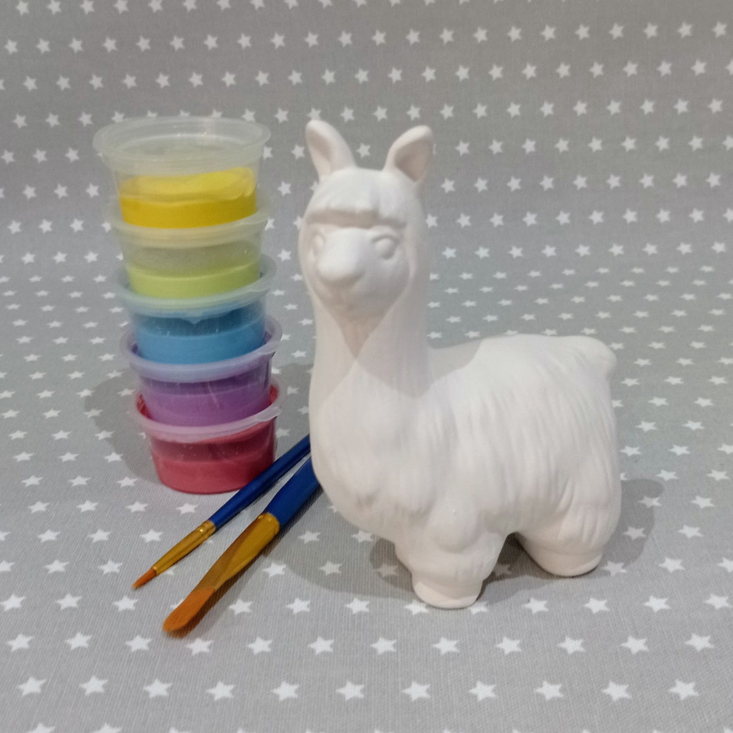 Ready to paint pottery - medium llama figure