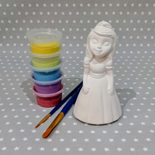 Ready to paint pottery - medium young princess figure