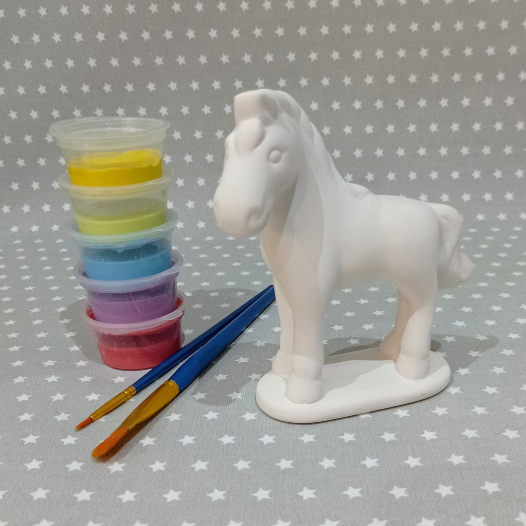 Ready to paint pottery - medium horse figure