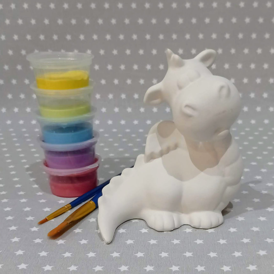 Ready to paint pottery - Medium Dragon Figure