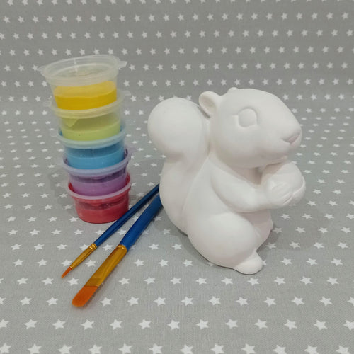 Ready to paint pottery - medium squirrel figure