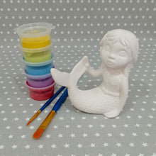 Load image into Gallery viewer, Ready to paint pottery - medium mermaid figure
