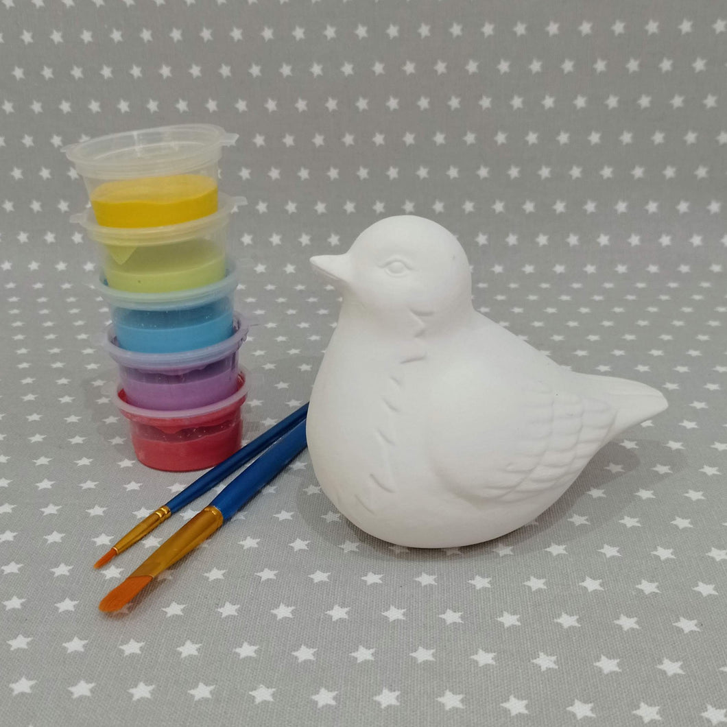 Ready to paint pottery - medium bird figure