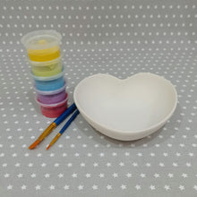 Load image into Gallery viewer, Ready to paint pottery, Heart Bowl
