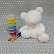 Load image into Gallery viewer, Ready to paint pottery, Teddy Bear Money Box
